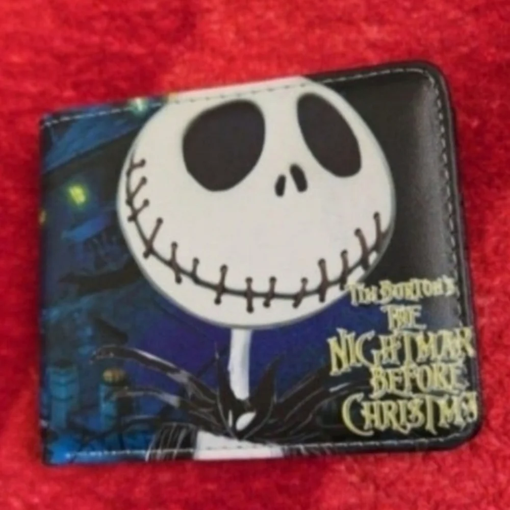 New Jack skellington nightmare before Christmas Halloween horror leather wallet